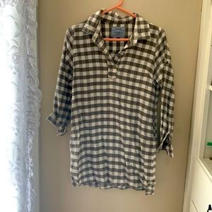 tonlé plaid tunic shirt